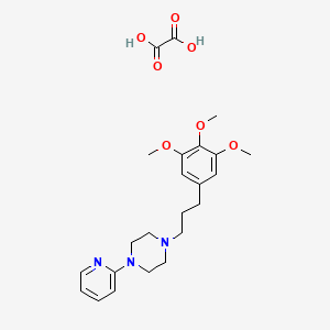 molecular formula C23H31N3O7 B14706410 oxalic acid;1-pyridin-2-yl-4-[3-(3,4,5-trimethoxyphenyl)propyl]piperazine CAS No. 23770-99-2