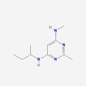 molecular formula C10H18N4 B1470643 N4-(sec-butyl)-N6,2-dimethylpyrimidine-4,6-diamine CAS No. 1541006-62-5