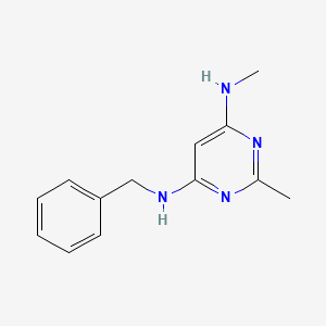 molecular formula C13H16N4 B1470645 N4-benzyl-N6,2-dimethylpyrimidine-4,6-diamine CAS No. 1506443-47-5