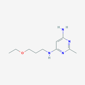 molecular formula C10H18N4O B1470648 N4-(3-ethoxypropyl)-2-methylpyrimidine-4,6-diamine CAS No. 1507747-56-9