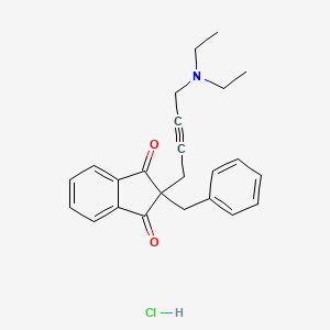 2-Benzyl-2-(delta-diethylaminobutynyl)indan-1,3-dione hydrochloride