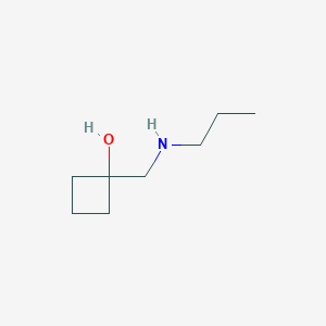 molecular formula C8H17NO B1470651 1-[(Propylamino)methyl]cyclobutan-1-ol CAS No. 1518837-62-1
