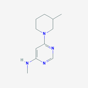molecular formula C11H18N4 B1470652 N-methyl-6-(3-methylpiperidin-1-yl)pyrimidin-4-amine CAS No. 1523519-85-8