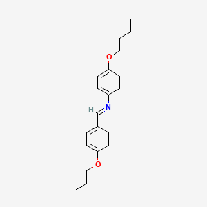 molecular formula C20H25NO2 B14706534 (E)-N-(4-Butoxyphenyl)-1-(4-propoxyphenyl)methanimine CAS No. 14921-48-3