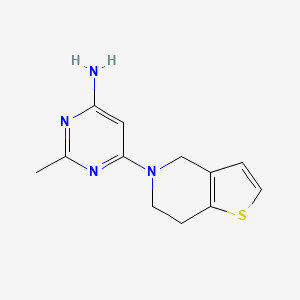 molecular formula C12H14N4S B1470654 6-(6,7-dihydrothieno[3,2-c]pyridin-5(4H)-yl)-2-methylpyrimidin-4-amine CAS No. 1538064-13-9