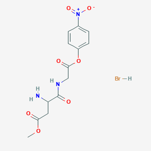 Methyl 3-amino-4-[[2-(4-nitrophenoxy)-2-oxoethyl]amino]-4-oxobutanoate;hydrobromide