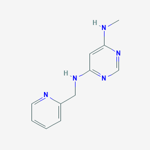 molecular formula C11H13N5 B1470665 N4-methyl-N6-(pyridin-2-ylmethyl)pyrimidine-4,6-diamine CAS No. 1530896-15-1