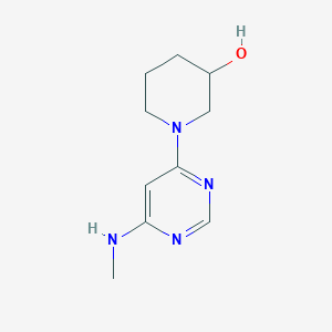 molecular formula C10H16N4O B1470666 1-(6-(Methylamino)pyrimidin-4-yl)piperidin-3-ol CAS No. 1527946-02-6