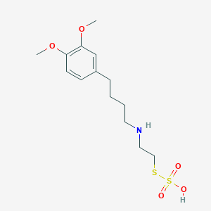 Ethanethiol, 2-(4-(3,4-dimethoxyphenyl)butyl)amino-, hydrogen sulfate (ester)