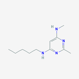 molecular formula C11H20N4 B1470669 N4,2-dimethyl-N6-pentylpyrimidine-4,6-diamine CAS No. 1502570-07-1
