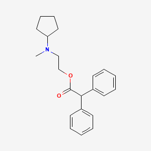 Acetic acid, diphenyl-, 2-(cyclopentylmethylamino)ethyl ester