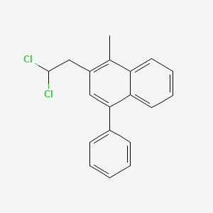 molecular formula C19H16Cl2 B14706698 2-(2,2-Dichloroethyl)-1-methyl-4-phenylnaphthalene CAS No. 22242-71-3