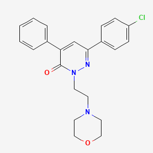 molecular formula C22H22ClN3O2 B14706715 3(2H)-Pyridazinone, 6-(p-chlorophenyl)-2-(2-morpholinoethyl)-4-phenyl- CAS No. 23338-59-2