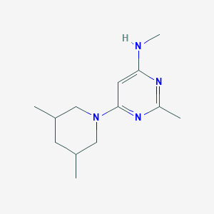 molecular formula C13H22N4 B1470677 6-(3,5-dimethylpiperidin-1-yl)-N,2-dimethylpyrimidin-4-amine CAS No. 1515564-52-9