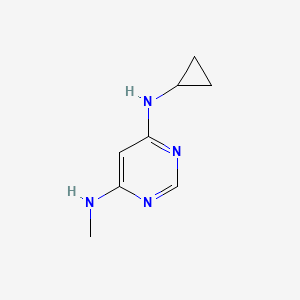 molecular formula C8H12N4 B1470680 4-N-cyclopropyl-6-N-methylpyrimidine-4,6-diamine CAS No. 1541338-61-7