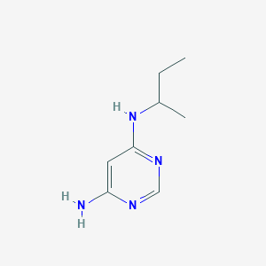 molecular formula C8H14N4 B1470683 4-N-(butan-2-yl)pyrimidine-4,6-diamine CAS No. 1515064-70-6