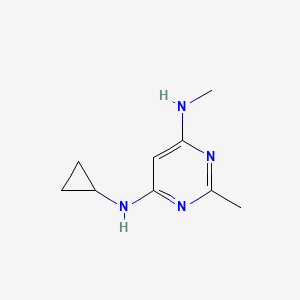 molecular formula C9H14N4 B1470684 N4-cyclopropyl-N6,2-dimethylpyrimidine-4,6-diamine CAS No. 1501639-55-9
