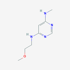 molecular formula C8H14N4O B1470685 N4-(2-methoxyethyl)-N6-methylpyrimidine-4,6-diamine CAS No. 1538127-02-4