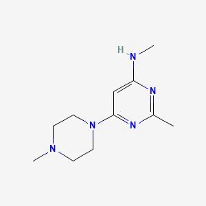 molecular formula C11H19N5 B1470687 N,2-dimethyl-6-(4-methylpiperazin-1-yl)pyrimidin-4-amine CAS No. 1510259-31-0