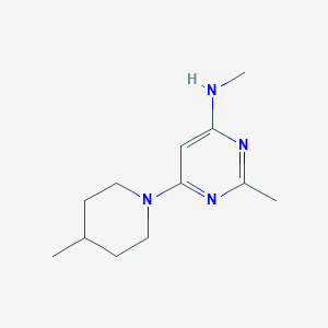 molecular formula C12H20N4 B1470694 N,2-dimethyl-6-(4-methylpiperidin-1-yl)pyrimidin-4-amine CAS No. 136346-64-0