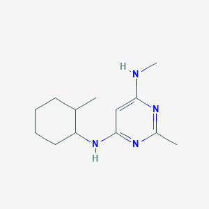 molecular formula C13H22N4 B1470697 N4,2-dimethyl-N6-(2-methylcyclohexyl)pyrimidine-4,6-diamine CAS No. 1519121-98-2