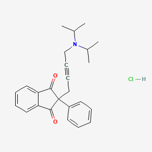 1,3-Indandione, 2-(4-(diisopropylamino)-2-butynyl)-2-phenyl-, hydrochloride