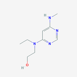 molecular formula C9H16N4O B1470709 2-(Ethyl(6-(methylamino)pyrimidin-4-yl)amino)ethan-1-ol CAS No. 1520633-06-0