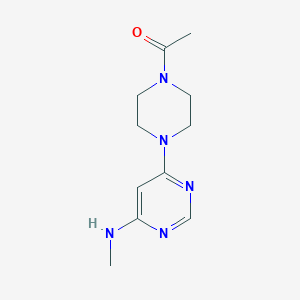 molecular formula C11H17N5O B1470716 1-(4-(6-(Methylamino)pyrimidin-4-yl)piperazin-1-yl)ethan-1-one CAS No. 1543016-50-7