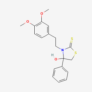 3-(3,4-Dimethoxyphenethyl)-4-hydroxy-4-phenyl-2-thiazolidinethione