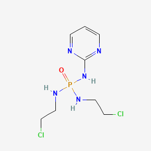 molecular formula C8H14Cl2N5OP B14707175 N-bis(2-chloroethylamino)phosphorylpyrimidin-2-amine CAS No. 17802-67-4