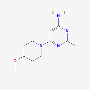 molecular formula C11H18N4O B1470729 6-(4-Methoxypiperidin-1-yl)-2-methylpyrimidin-4-amine CAS No. 1501568-21-3