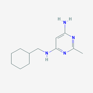 molecular formula C12H20N4 B1470730 N4-(cyclohexylmethyl)-2-methylpyrimidine-4,6-diamine CAS No. 1508004-68-9
