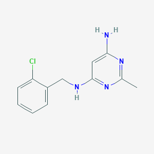 molecular formula C12H13ClN4 B1470731 N4-(2-chlorobenzyl)-2-methylpyrimidine-4,6-diamine CAS No. 1501635-98-8
