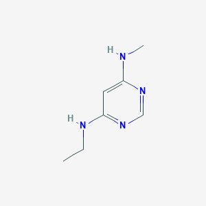 molecular formula C7H12N4 B1470736 4-N-ethyl-6-N-methylpyrimidine-4,6-diamine CAS No. 1542660-54-7