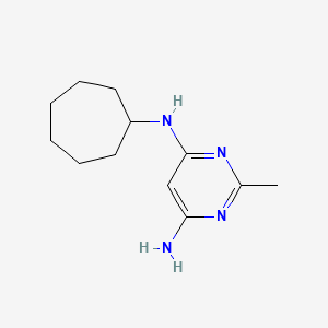 molecular formula C12H20N4 B1470737 N4-cycloheptyl-2-methylpyrimidine-4,6-diamine CAS No. 1540511-33-8