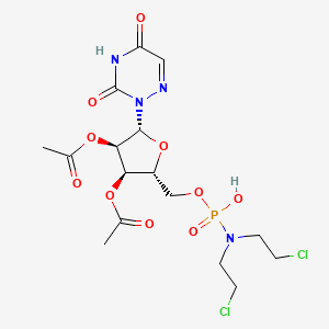 (2',3'-Di-O-acetyl-6-azauridine-5')-bis-(2-chloroethyl)amido-phosphoric acid