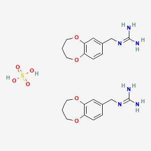 2-(3,4-dihydro-2H-1,5-benzodioxepin-7-ylmethyl)guanidine;sulfuric acid