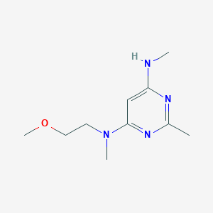 molecular formula C10H18N4O B1470743 N4-(2-methoxyethyl)-N4,N6,2-trimethylpyrimidine-4,6-diamine CAS No. 1508844-38-9