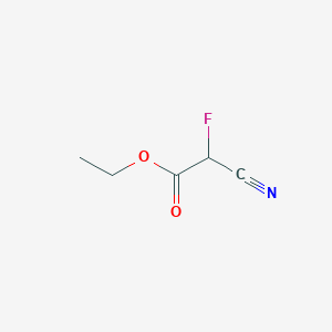 molecular formula C5H6FNO2 B14707446 Ethyl cyano(fluoro)acetate CAS No. 22689-32-3