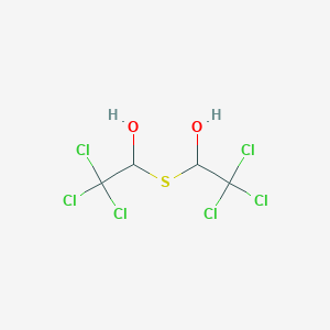 molecular formula C4H4Cl6O2S B14707523 2,2,2-Trichloro-1-(2,2,2-trichloro-1-hydroxyethyl)sulfanylethanol CAS No. 18271-97-1