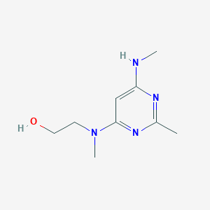 molecular formula C9H16N4O B1470754 2-(Methyl(2-methyl-6-(methylamino)pyrimidin-4-yl)amino)ethan-1-ol CAS No. 1540950-98-8