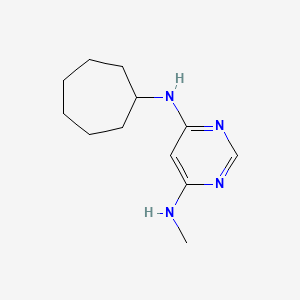 molecular formula C12H20N4 B1470756 N4-cycloheptyl-N6-methylpyrimidine-4,6-diamine CAS No. 1504622-16-5