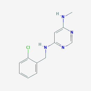 molecular formula C12H13ClN4 B1470758 N4-(2-chlorobenzyl)-N6-methylpyrimidine-4,6-diamine CAS No. 1504785-20-9
