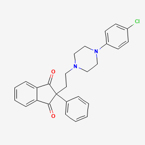 1,3-Indandione, 2-(2-(4-(p-chlorophenyl)-1-piperazinyl)ethyl)-2-phenyl-