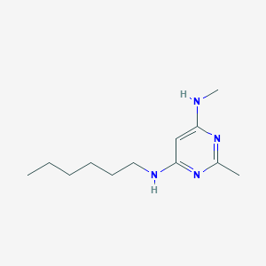 molecular formula C12H22N4 B1470768 N4-hexyl-N6,2-dimethylpyrimidine-4,6-diamine CAS No. 1540327-60-3