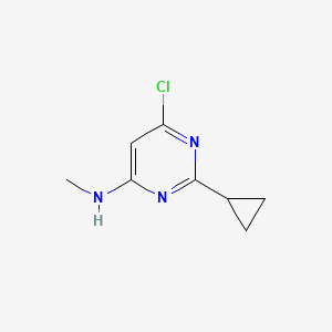 molecular formula C8H10ClN3 B1470771 6-氯-2-环丙基-N-甲基嘧啶-4-胺 CAS No. 1111849-46-7