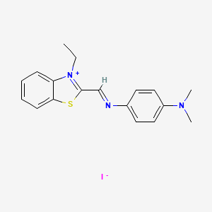 4-[(3-ethyl-1,3-benzothiazol-3-ium-2-yl)methylideneamino]-N,N-dimethylaniline;iodide