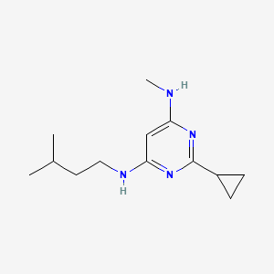 molecular formula C13H22N4 B1470777 2-cyclopropyl-N4-isopentyl-N6-methylpyrimidine-4,6-diamine CAS No. 1543137-52-5