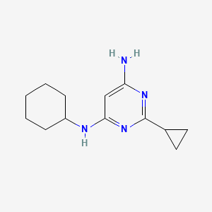 molecular formula C13H20N4 B1470778 N4-cyclohexyl-2-cyclopropylpyrimidine-4,6-diamine CAS No. 1500187-62-1