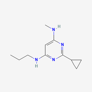 molecular formula C11H18N4 B1470785 2-环丙基-N4-甲基-N6-丙基嘧啶-4,6-二胺 CAS No. 1538939-88-6